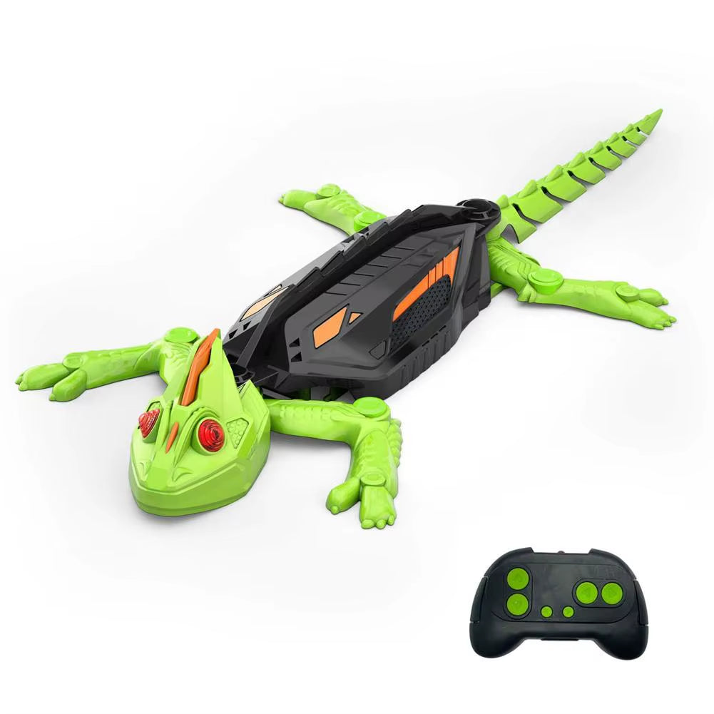Realistic Biomimetic RC Wall Climbing Lizard Robot Toy, Remote Control Gecko That Climbs Glass & Smooth Walls